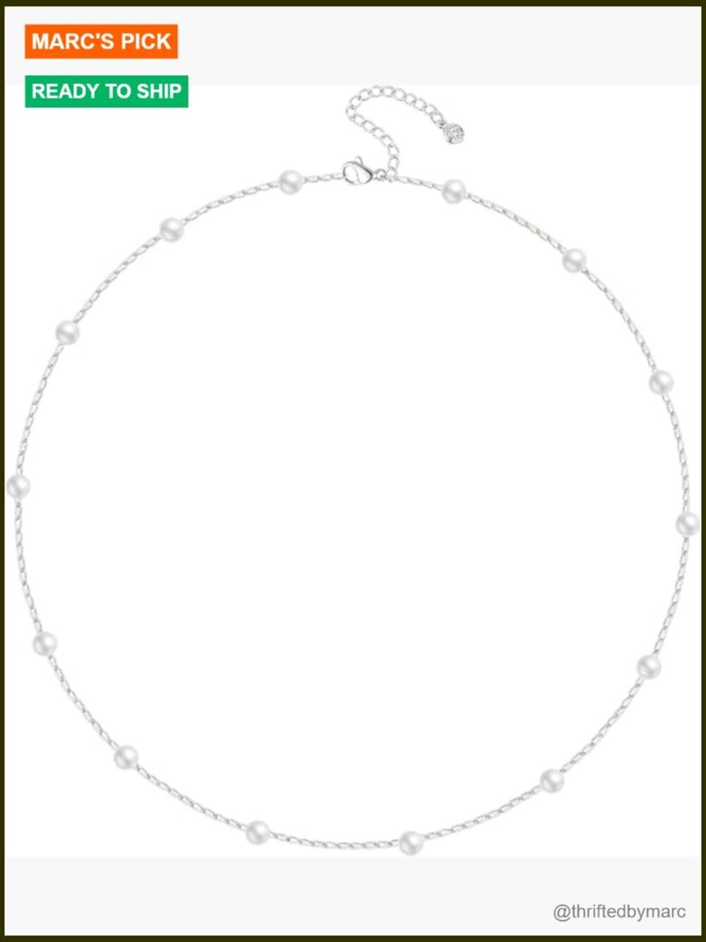 Dainty Pearl Necklace 14K Gold Plated Faux Pearl Choker Trendy Strand Wedding